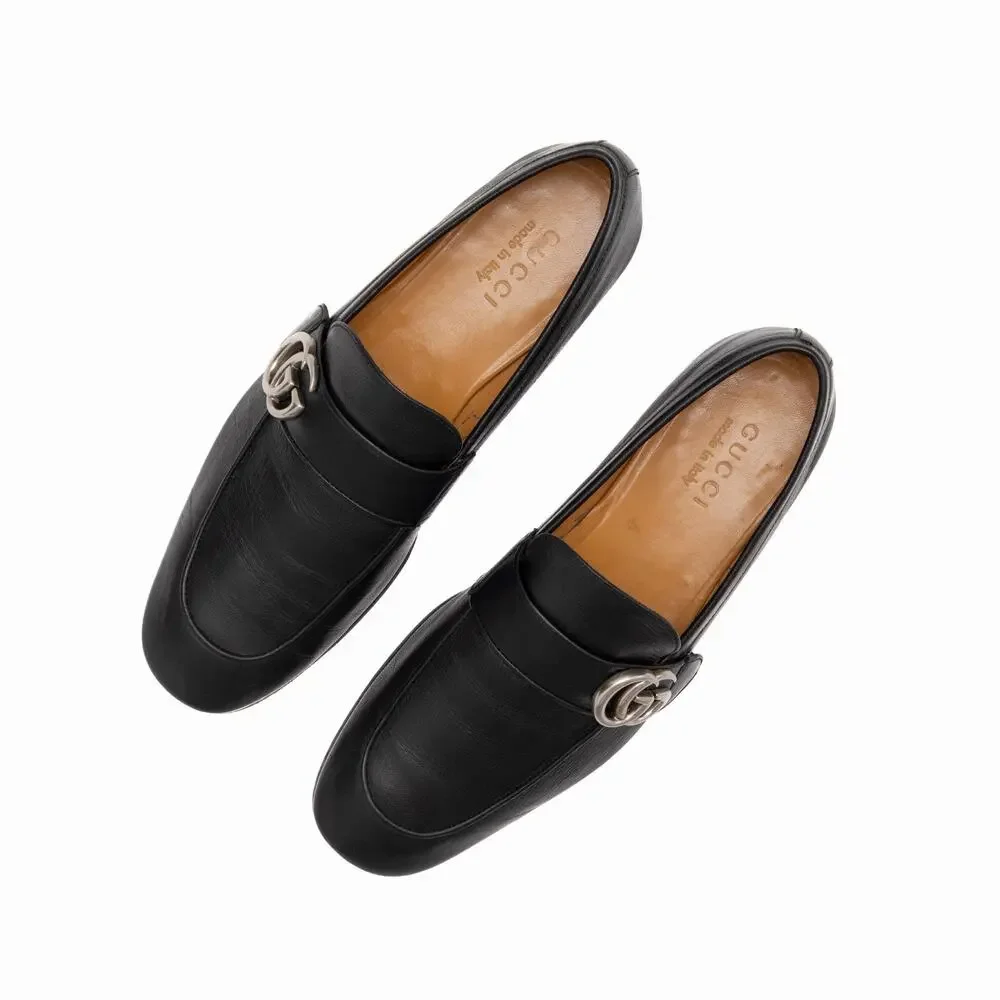 1.2k.$ GUCCI 450853 Men’s GG Marmont Loafers in Black Leather 41.5 EUR US 8.5
